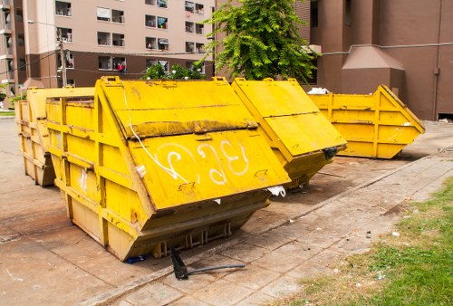 Various types of furniture ready for disposal