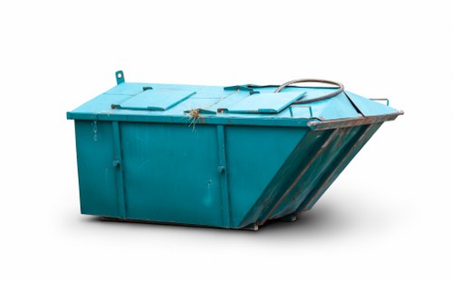 Photograph illustrating commercial waste removal in Barking, company vehicle at a site