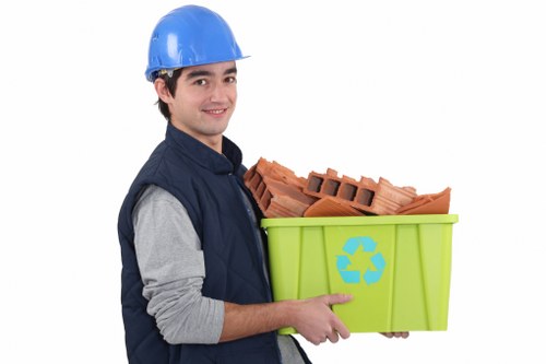 Team managing house clearance in a residential area of Barking