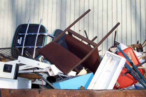 Professional garage clearance team at work