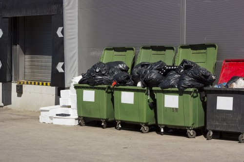 Team wearing PPE during a commercial waste collection